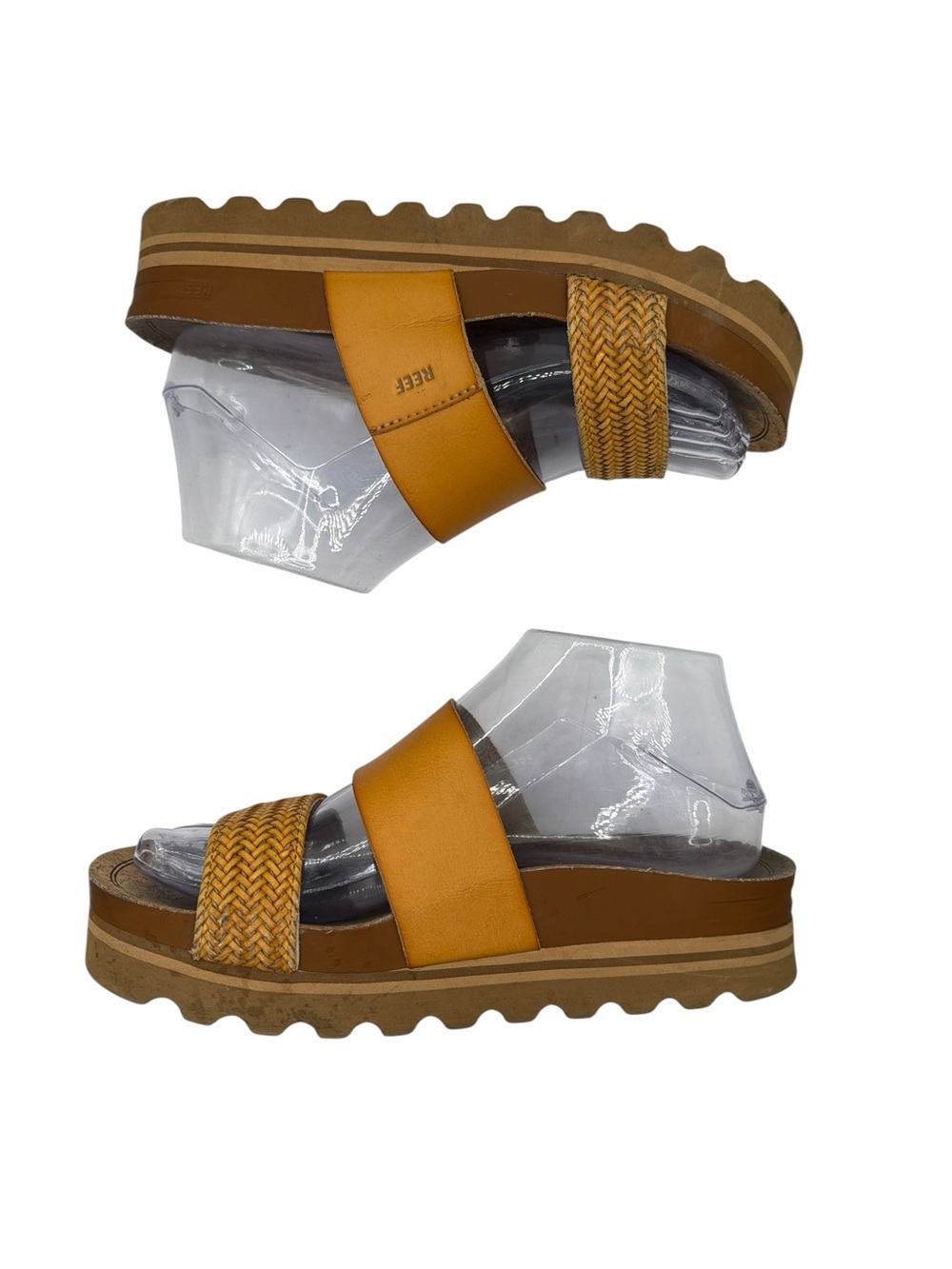 Reef Women's Yellow Tan Platform Sandals